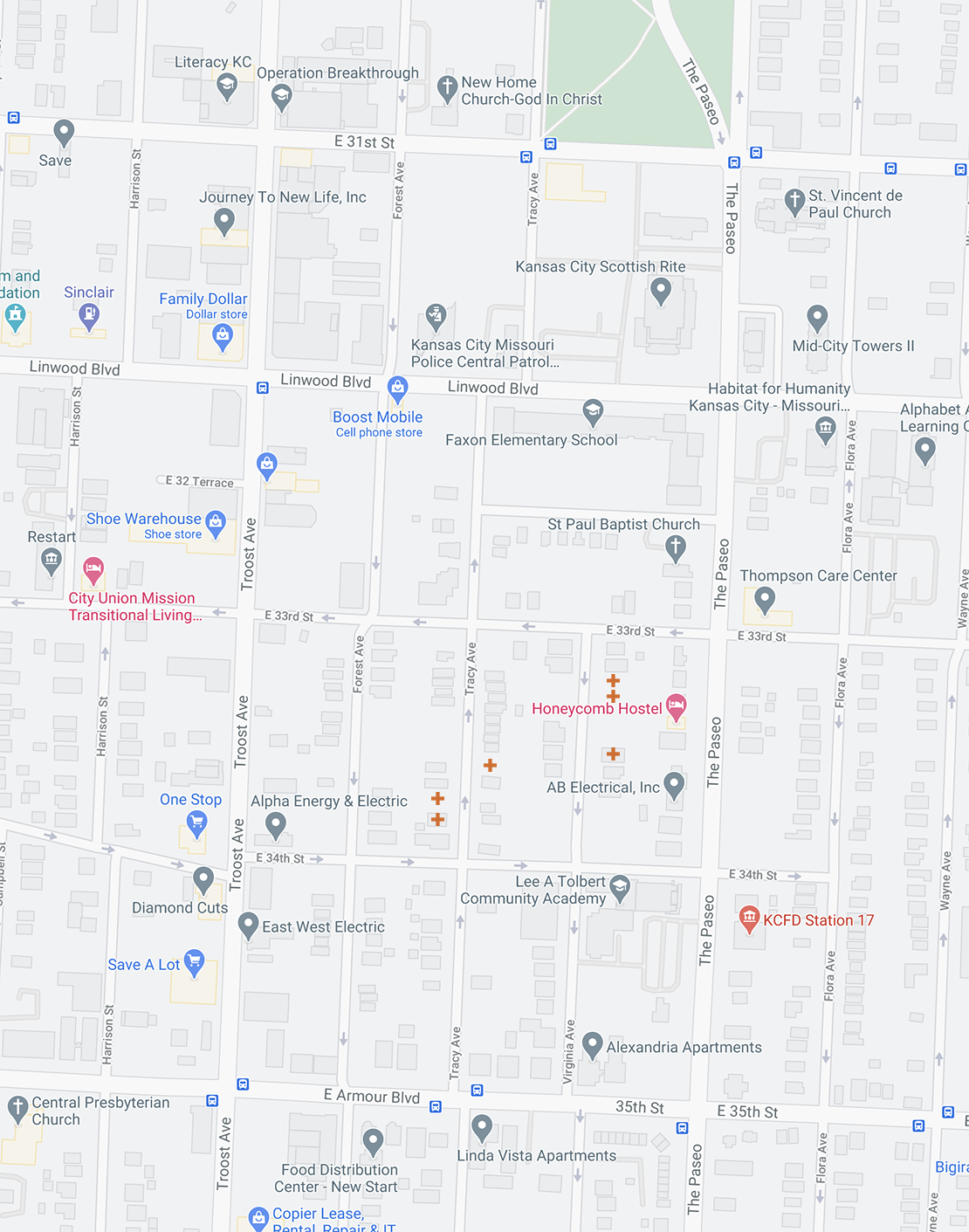 Center City Site Map