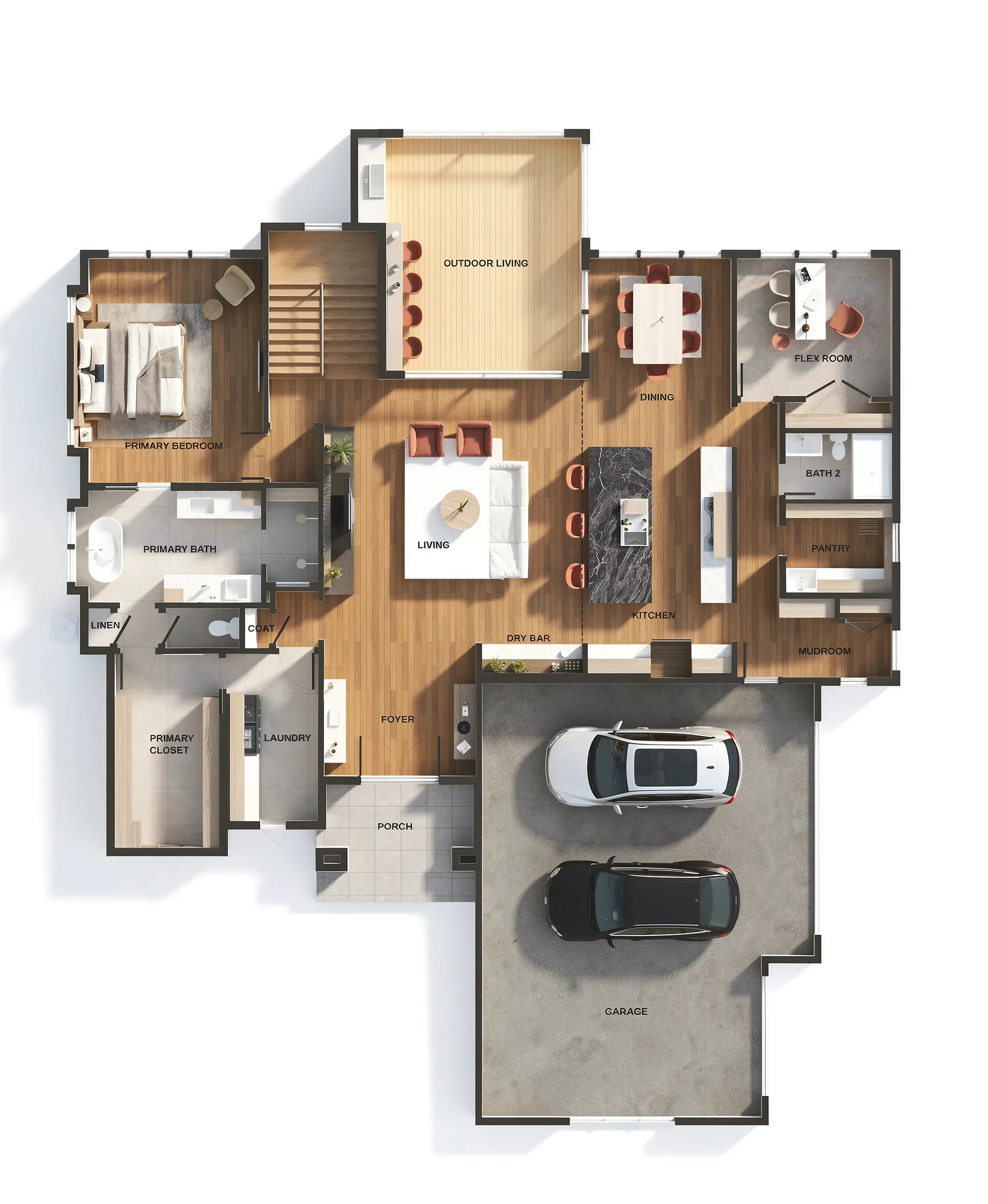 Mikeno First Floor Plan Render